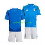 Camisolas de futebol Itália Criança Equipamento Principal Euro 2024 Manga Curta
